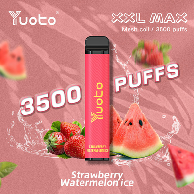 Yuoto xxl Max 3500 퍼프 딸기 수박 오리지널 팩토리 전자 담배 5% nitotion 9mle 액체