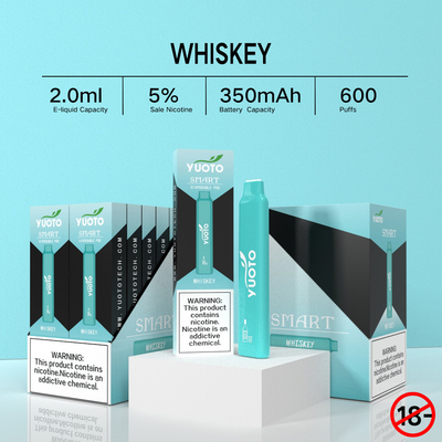 Yuoto 똑똑한 600 분첩 Vape, ODM 좋은 맛 처분할 수 있는 Vape 펜