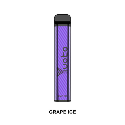 인도에서 인기있는 유오토 2500 퍼프 맛 증발기 펜 장비 23 맛 5% 1200 mAh 배터리 버릴 수 있는 포도 얼음