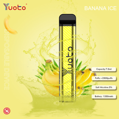 버릴 수 있는 7ML 1200mAh 배터리 2500 퍼프 유오토를 기화시킵니다 23 맛 수박 얼음