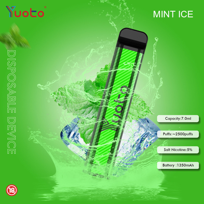 버릴 수 있는 7ML 1200mAh 배터리 2500 퍼프 유오토를 기화시킵니다 23 맛 수박 얼음
