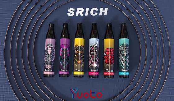 유오토 새로운 모델 스리치 2000 퍼프 메쉬 코일 에주스 6 밀리람베르트 배터리 850 mah 니코틴 5%
