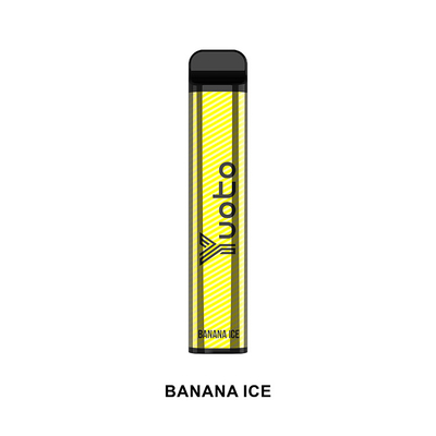 Yuoto XXL 일회용 Vape 키트 2500 퍼프 바나나 아이스 1200mah 배터리 7ml 주스
