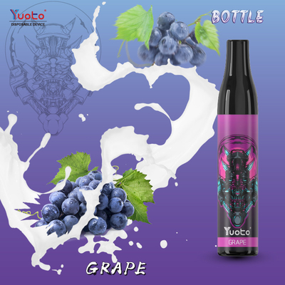 맛있는 Yuoto 병 600 분첩 처분할 수 있는 Vape 0mg/ML 니코틴 과일 풍미