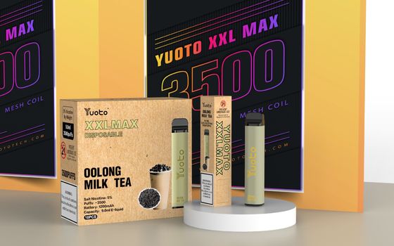 새로운 Yuoto XXL MAX 3500 퍼프 일회용 Vape 민트 코일 퍼프 민트 아이스 맛