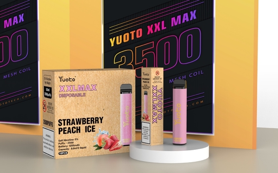 hot sale Yuoto XXL MAX 3500 Puffs Disposable Vape strawberry peach flavors