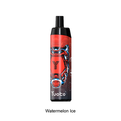 수박 얼음 일회용 Vape Yuoto Thanos 5000 퍼프 E 담배 메쉬 코일 14ml E-액체 650mAh 배터리 포함