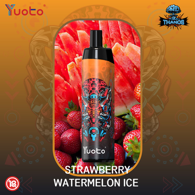수박 얼음 일회용 Vape Yuoto Thanos 5000 퍼프 E 담배 메쉬 코일 14ml E-액체 650mAh 배터리 포함