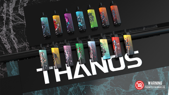 중국 공장에서 5000 분첩 처분할 수 있는 Vape 깍지 복숭아 풍미 Yuoto Thanos 메시 코일 14ml Ejuice 650mAh 건전지