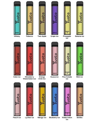XXL 2500 퍼프 일회용 Vape 기화기 1200mAh 배터리 7.0ml Ejuice 0% 2% 5% Yuoto 원래 공장에서 니코틴