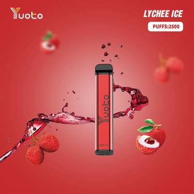 XXL 2500 퍼프 일회용 Vape 기화기 1200mAh 배터리 7.0ml Ejuice 0% 2% 5% Yuoto 원래 공장에서 니코틴