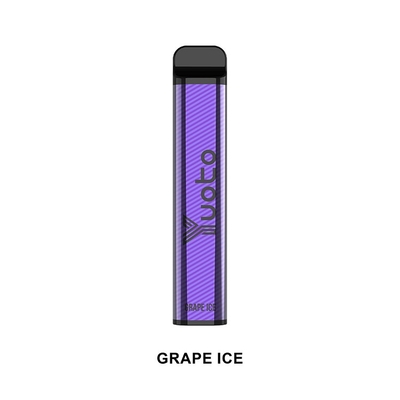 Yuoto 2500 Puffs 가장 신뢰할 수 있는 일회용 vape 포도 얼음 1200 Mah 배터리 7ml