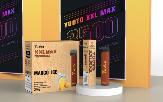 수박 맛 Yuoto xxl Max 3500 퍼프 일회용 Vape 기화기 메쉬 코일 가죽 표면 9ml