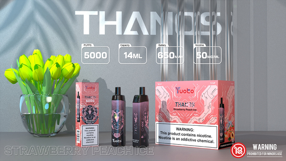 Yuoto Thanos 5000 퍼프 일회용 Vape 장치 수박 얼음 맛