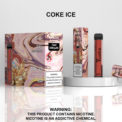 중국 공장 도매 일회용 Vape 펜 7ml 전자 액체 1200mAh 배터리 딸기 키위 얼음