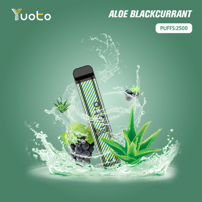 블루베리 얼음 일회용 Vape Yuoto XXL 2500 퍼프 E 담배와 7ml E-액체 1200mAh 배터리