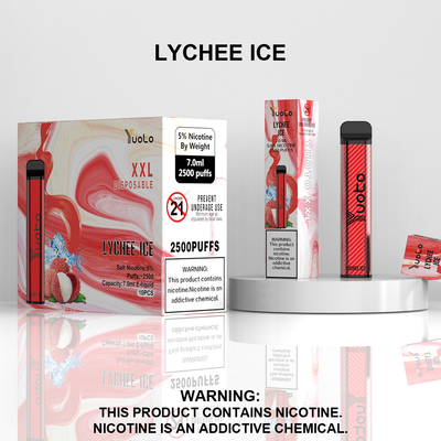중국 공장에서 2500 분첩 처분할 수 있는 Vape 깍지 복숭아 풍미 Yuoto XXL 코일 7ml Ejuice 1200mAh 건전지