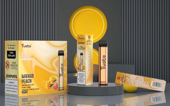일회용 Vape 포드 2500 퍼프 바나나 맛 Yuoto XXL 7.0ml Ejuice 1200mAh 배터리 크게 하는 중국 공장