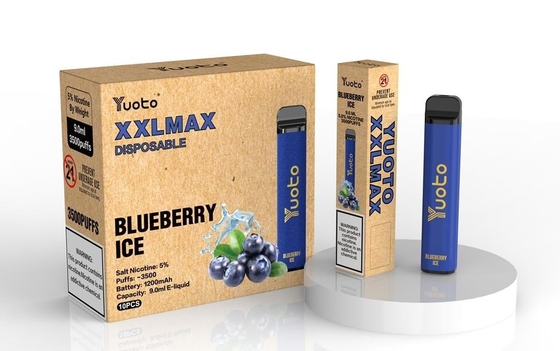 딸기 복숭아 얼음 맛 Yuoto XXL Max 3500 퍼프 전기 Vape 펜