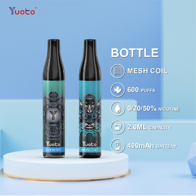 0 2 5% 니코틴 처분할 수 있는 Vape 펜, 600 분첩 Yuoto 깍지 기화기 OEM ODM