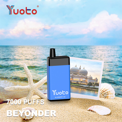 저편에 버릴 수 있는 유오토는 7000 퍼프 650mAh 배터리 16 밀리람베르트 용량 5% 니코틴을 기화시킵니다