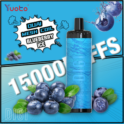 재충전 Yuoto DIGI 15000 펌프 듀얼 메시 코일 22 맛