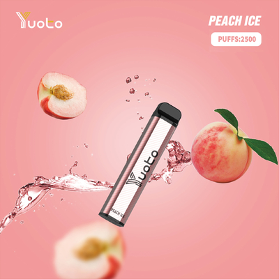 YUOTO 꼬투리 장치 vape, 2500명의 명중을 가진 처분할 수 있는 Vape 7ml는 전 채워진 주스를 채웠습니다