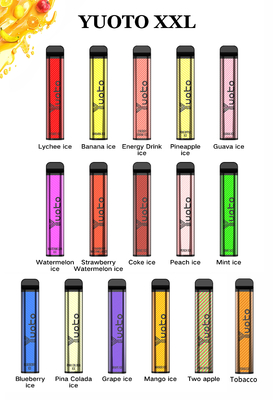 Yuoto Xxl 2500 Puffs Vape 세련된 외관 FCC MSDS FDA 인증서