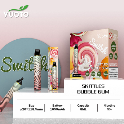 2개의 풍미 3000 퍼프 처분할 수 있는 Vape 누출 MSDS FDA 승인 없음