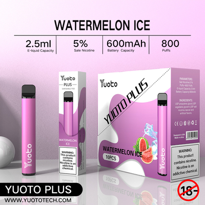 분첩 막대기 이완을 위한 연약한 맛을 가진 소형 모양 800 분첩 Vape