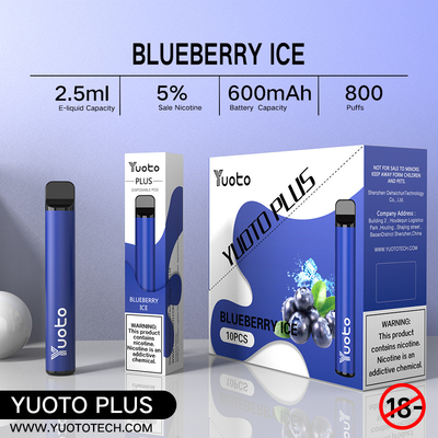분첩 막대기 이완을 위한 연약한 맛을 가진 소형 모양 800 분첩 Vape