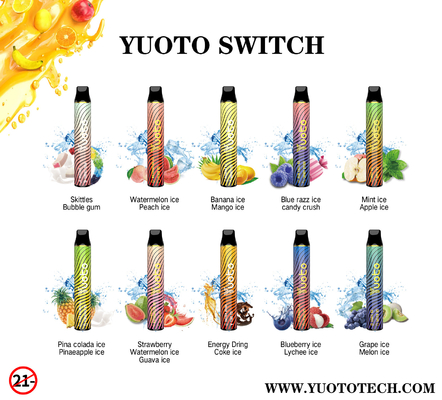 Yuoto Switch 주문 전자 담배 3000 퍼프 8ml 주스 용량
