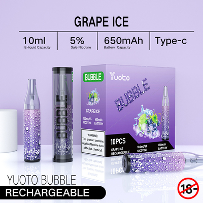 중국 Yuoto 거품 4000puffs 10ml 650mah 충전식 yuoto 일회용 vape 포드 메쉬 코일의 원래 공장