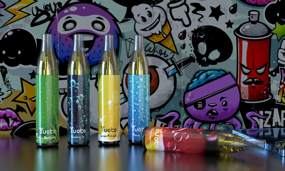 Yuoto 거품 4000puffs 650 mah 10ml 메쉬 코일 일회용 충전식 vape 비 분리 피나 콜라다 ecig 증기