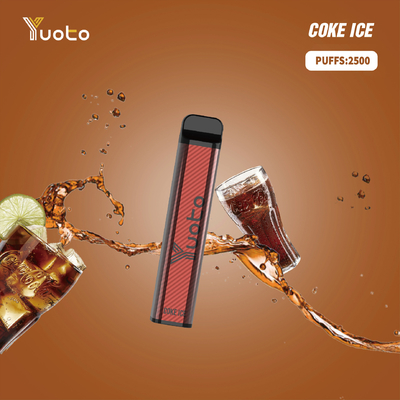 Yuoto xxl 2500puffs 1200mah 7ml 액체 사각형 모양 yuoto 일회용 vape yuotovape vape 포드