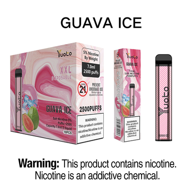 멀티 플레이버 2500 퍼프 일회용 Vape 모드 키트 그리기 활성화