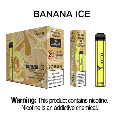 7ml 2500 퍼프 처분할 수 있는 Vape, 로고 인쇄를 가진 활성화된 꼬투리 Vape를 그립니다