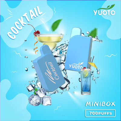 Yuoto 일회용 Vape 5 니코틴 700 퍼프 버튼 없음 자동 흡연