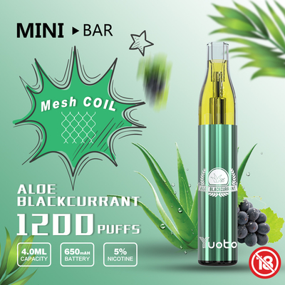 유오토 미니 바는 메쉬 코일 650 MAh 전지 성능으로 기화합니다