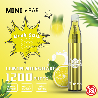 유오토 미니 바는 메쉬 코일 650 MAh 전지 성능으로 기화합니다