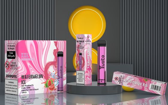 조정할 수 있는 기류 XXL 2500 퍼프는 포드 1200 mah에서 조립된 장치 7ML을 기화시킵니다