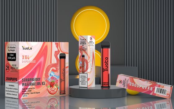 놀라운 풍미 XXL 2500 퍼프는 50 마그네슘 전략 무리 제한 협정 니코틴과 장치를 기화시킵니다