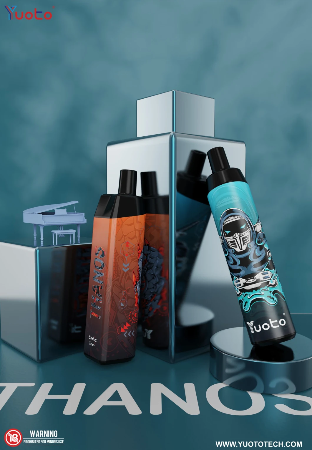 650mAh 배터리 메쉬 코일 14 밀리람베르트 E-액체 재충전이 가능한 유오토 트하노스 5000 퍼프 에시가레트 버릴 수 있는 기화합니다