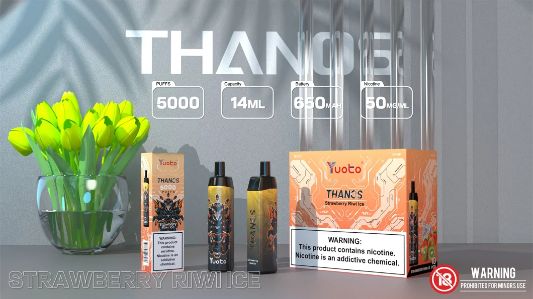 650mAh 배터리 메쉬 코일 14 밀리람베르트 E-액체 재충전이 가능한 유오토 트하노스 5000 퍼프 에시가레트 버릴 수 있는 기화합니다